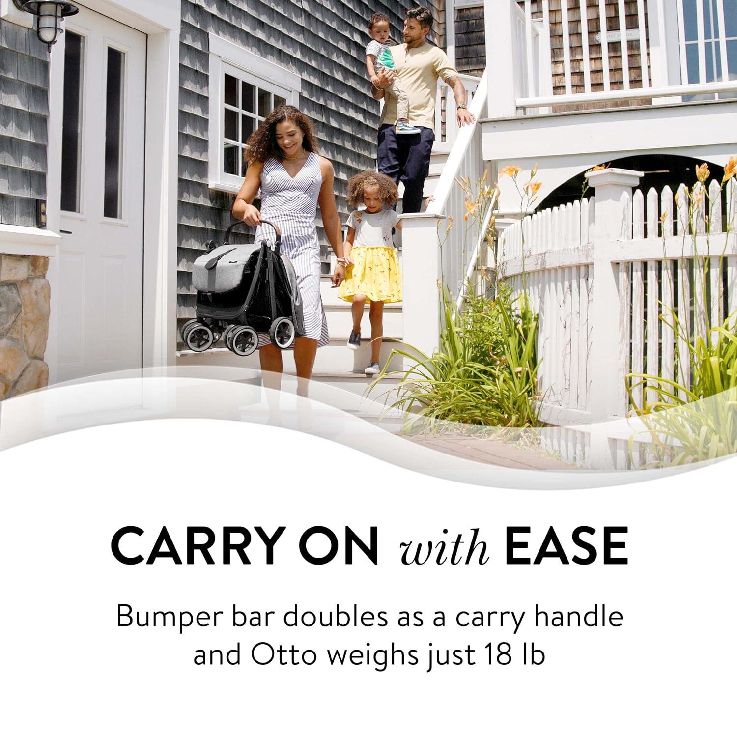 imageEvenflo Gold Otto 18812337 SelfFolding Lightweight Travel Infant Toddler Baby Stroller with Automatic Fold Operation Opal PinkSapphire