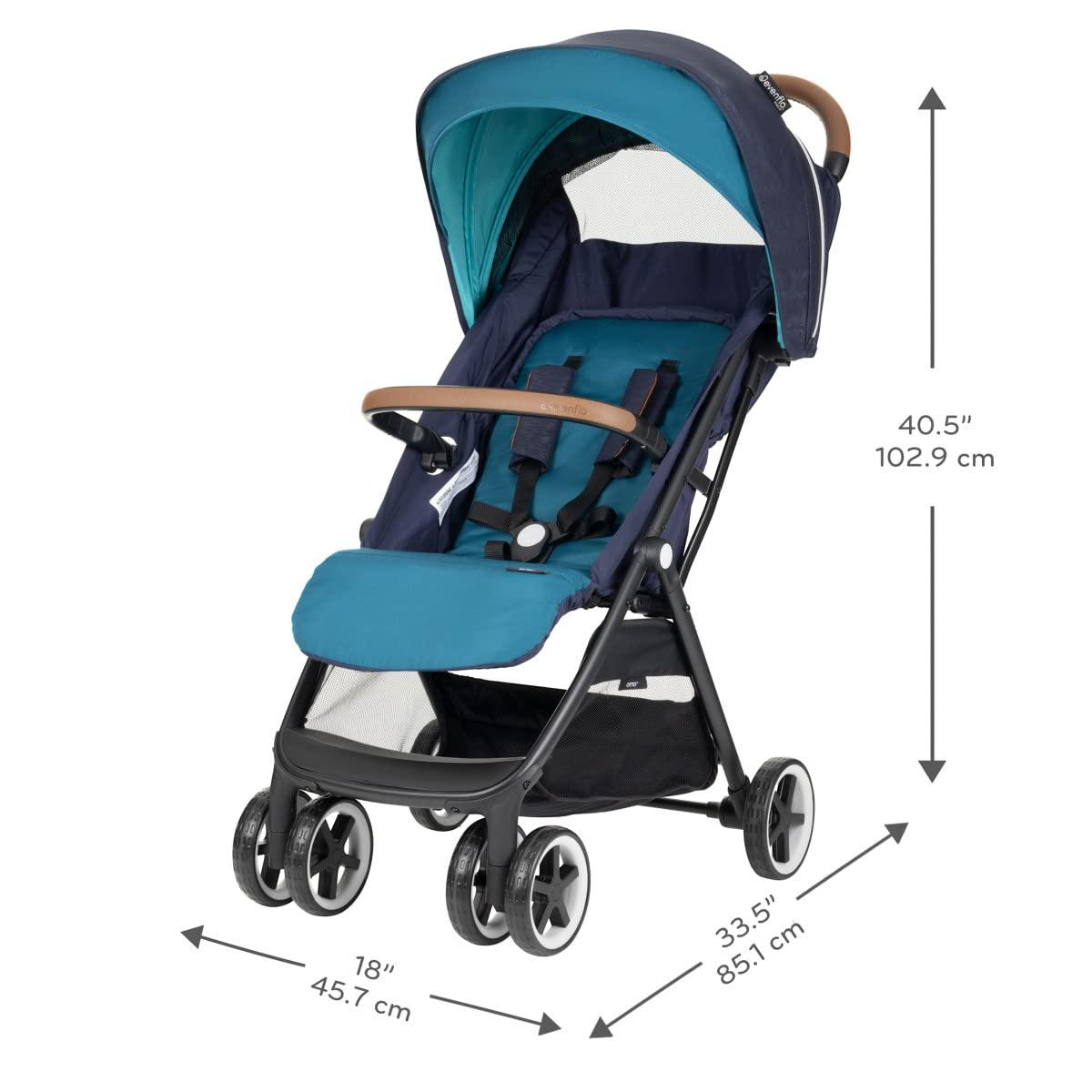 imageEvenflo Gold Otto 18812337 SelfFolding Lightweight Travel Infant Toddler Baby Stroller with Automatic Fold Operation Opal PinkSapphire