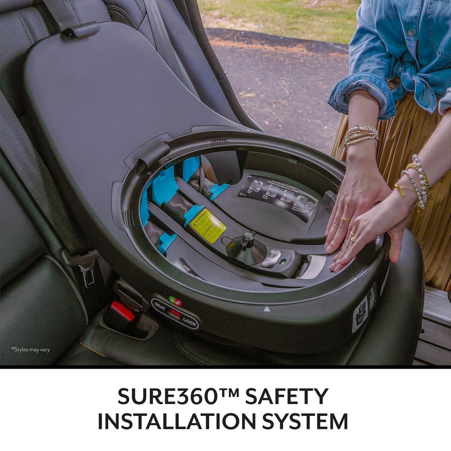 imageEvenflo Gold Revolve360 Extend AllinOne Rotational Car Seat with SensorSafe Opal PinkOpal