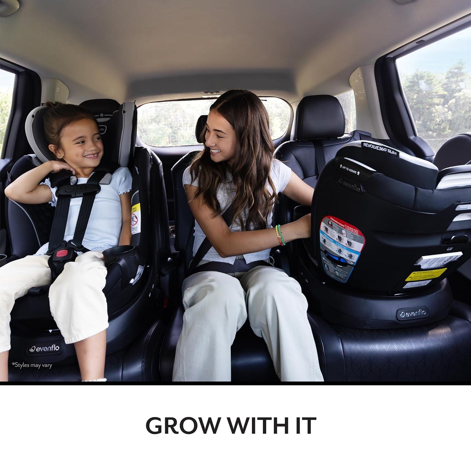 imageEvenflo Gold Revolve360 Slim 2in1 Rotational Car Seat with SensorSafe Amethyst PurpleAmethyst Purple