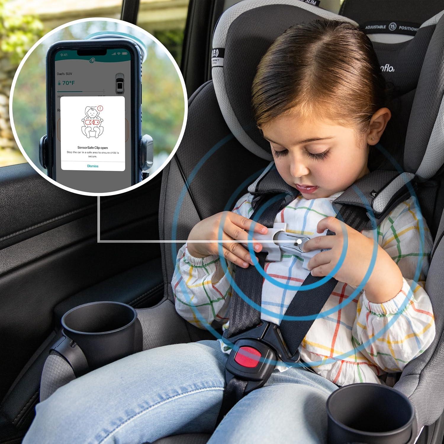 imageEvenflo Gold Revolve360 Slim 2in1 Rotational Car Seat with SensorSafe Amethyst PurpleAmethyst Purple