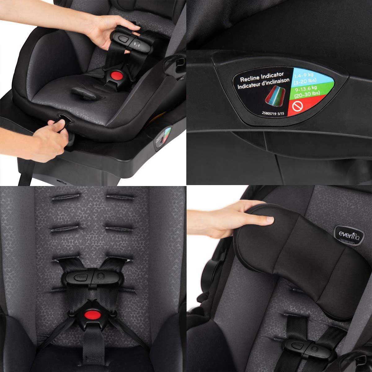 imageEvenflo LiteMax 30 Infant Car Seat River StoneKnoxville Gray