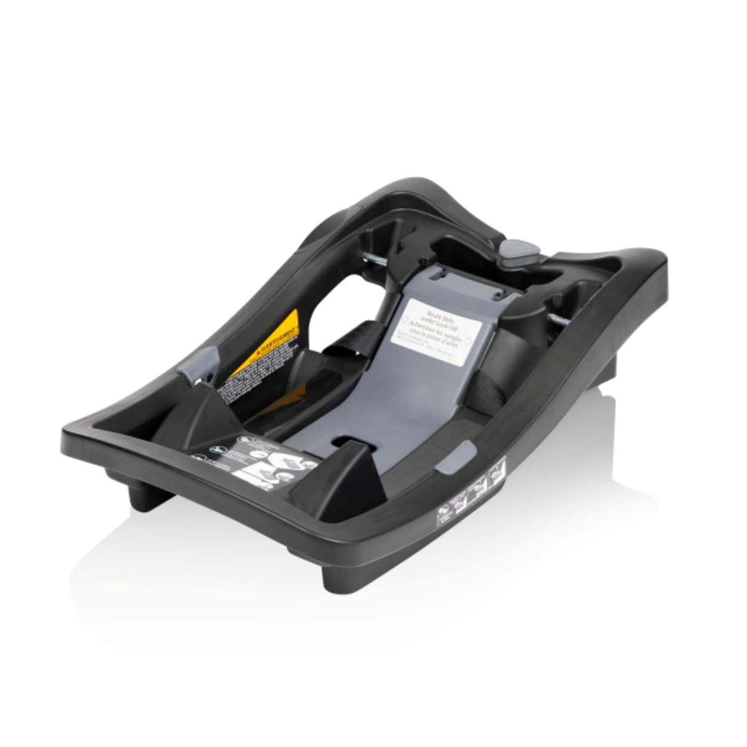 imageEvenflo LiteMax Infant Car Seat Base Easy to Install Versatile and Convenient Meets All Federal Safety Standards Durable Construction Compatible with All LiteMax Infant Seats BlackSide Impact Seat