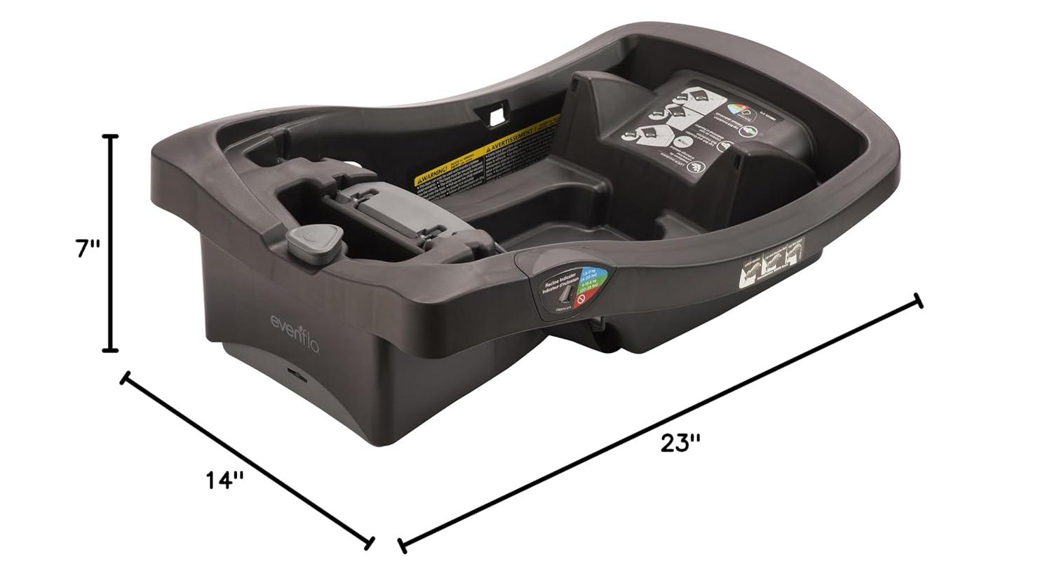 imageEvenflo LiteMax Infant Car Seat Base Easy to Install Versatile and Convenient Meets All Federal Safety Standards Durable Construction Compatible with All LiteMax Infant Seats BlackNon Side Impact Seat