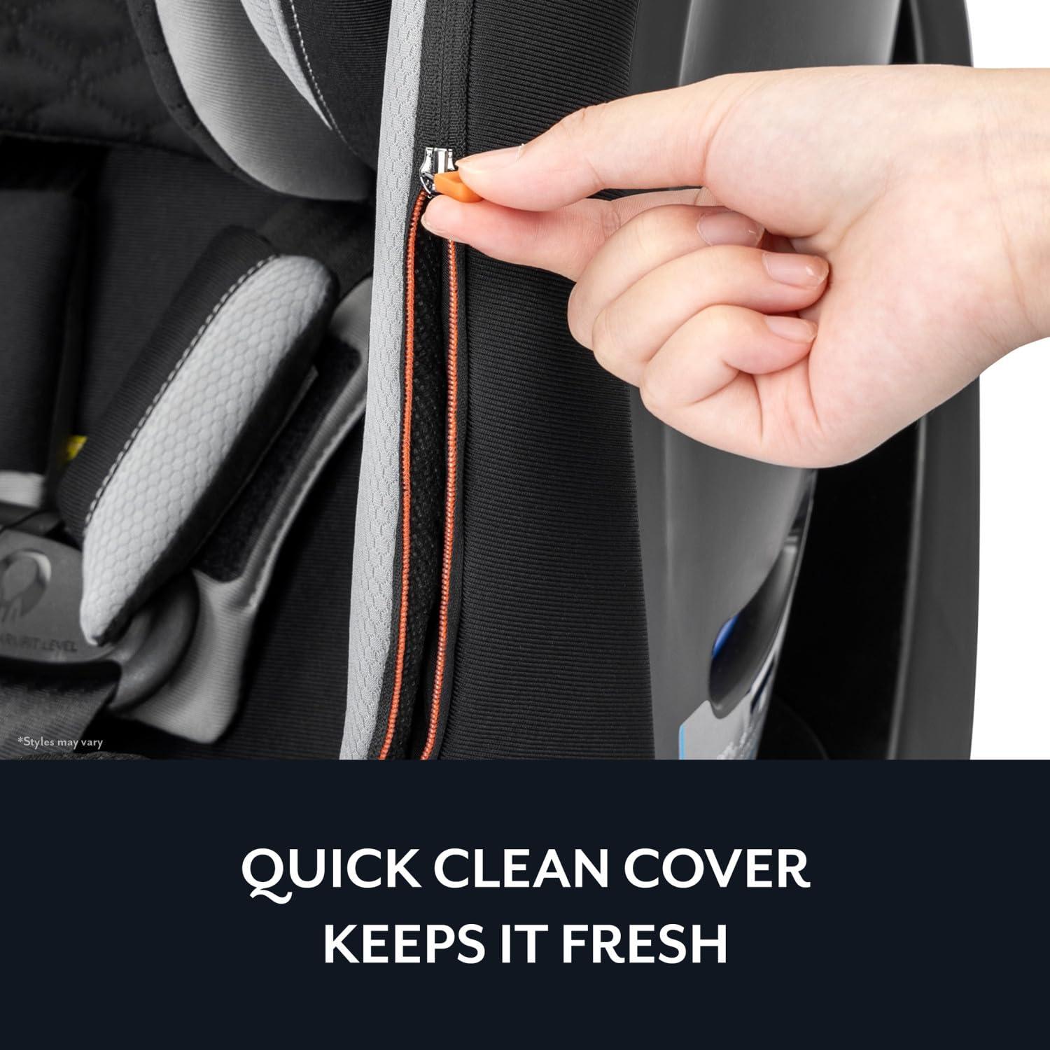 imageEvenflo Revolve360 Slim 2in1 Rotational Car Seat with Quick Clean Cover Salem BlackStow Blue