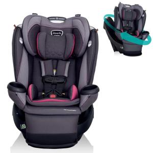 Evenflo Revolve360 Extend Convertible Car Seat with 360 Degree Rotation, Extended Rear-Facing, Forward-Facing, Booster Mode, and Secure Latch Install, Rowe Pink(Rowe Pink)