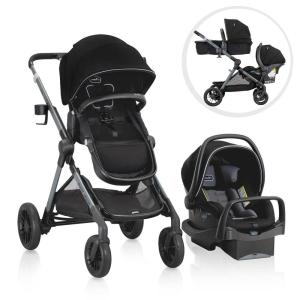 Pivot Xpand Modular Travel System with LiteMax Infant Car Seat with Anti-Rebound Bar (Ayrshire Black)(Ayrshire Black)