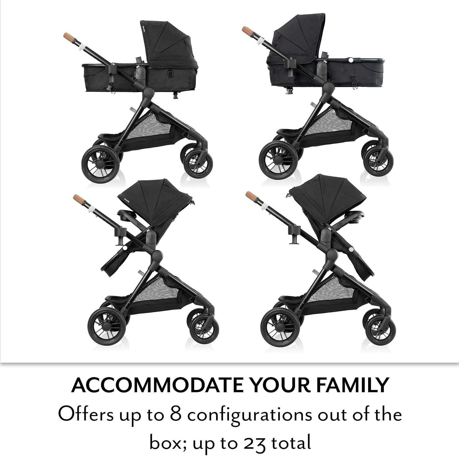 image:imageEvenflo Pivot Xpand NXT Stroller Coal Black
