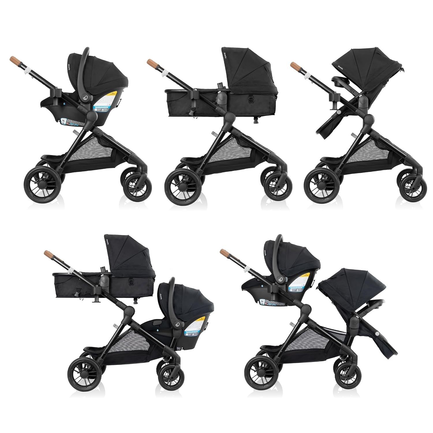 image:imageEvenflo Pivot Xpand NXT Stroller Coal Black